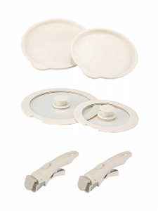 Набор посуды для приготовления с крышками Кремовый Огонёк OG-HOG14